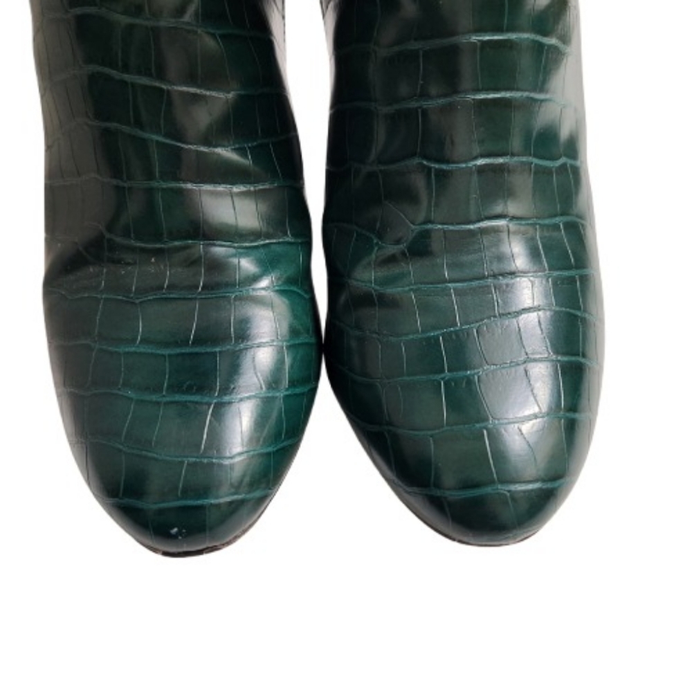 Madden Girl Ronni Dark Green Croc-embossed Knee High Boots - Picture 10 of 15